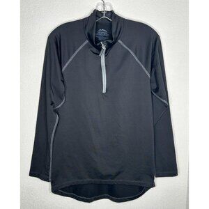 ColdPruf Pullover Women Large Black 1/4 Zip Thermal Base Layer Performance Shirt